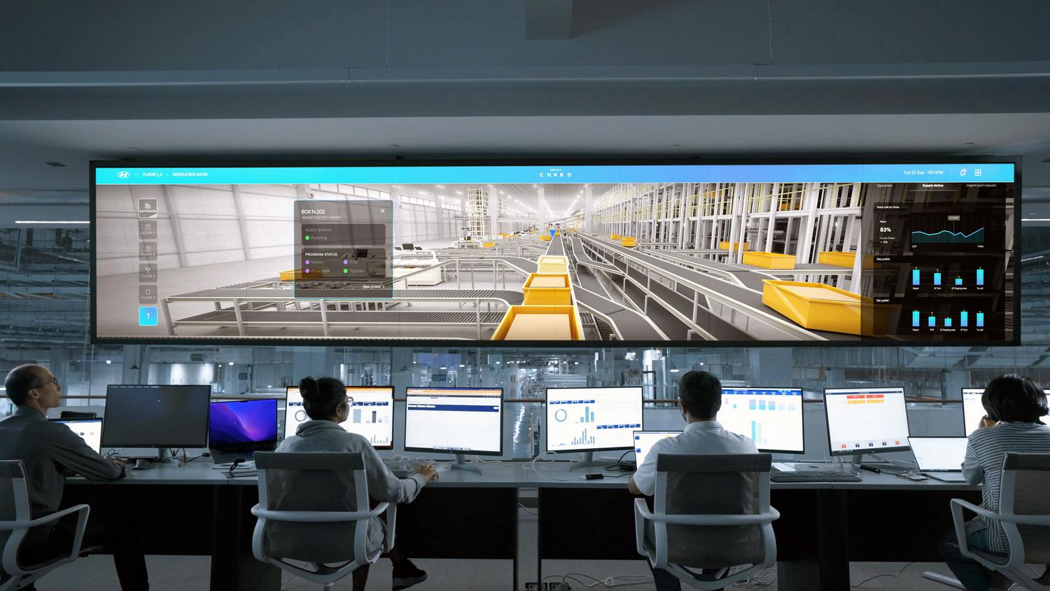 Centro de Operaciones de Seguridad (SOC) profesional con analistas monitorizando grandes pantallas de datos. Centro de Operaciones de Seguridad (SOC) profesional con analistas monitorizando grandes pantallas de datos.