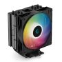 DeepCool GAMMAXX AG400 BK ARGB, Disipador de CPU con 4 Heatpipes Todo en Negro, 1x 120 mm ARGB Sync Ventilador...