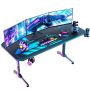 Himimi 160 cm Mesa Gaming Desk, Ergonómica PC Gaming Escritorios 160x75x75 cm, Computer Computadora Gamer Pro Tablas con Alfombrilla de...