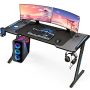 KLIM K140 Gaming Desk - Mesa Gaming de 140 x 60 cm con gestión de Cables y Alfombrilla de ratón...