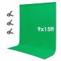 Neewer 2.7 x 4.6 Metros Tela Fondo Verde con 3 Abrazaderas para Fotografía de Video Estudio (Soporte de Fondo no...
