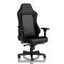 noblechairs Hero Silla de Gaming - Silla de Oficina - Cuero Auténtico - Diseño de Asiento de Carreras - Negro