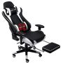 NOKAXUS - Silla de Oficina para Videojuegos tamaño Grande Respaldo Alto Asiento de Carreras con masajeador Soporte Lumbar y reposapiés...