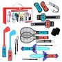 Paquete de accesorios deportivos Switch 12 en 1 - Juego de accesorios de juego Family Party Pack 2023 para Nintendo...