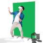 THEXLY Croma Verde con Soporte Plegable - Chroma Key Verde portátil - Roll up Ideal Fondos fotografia Estudio - Green...